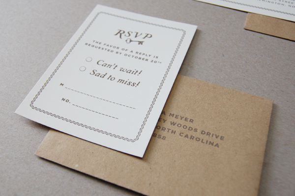 Amanda and Grady Wedding RSVP Closeup