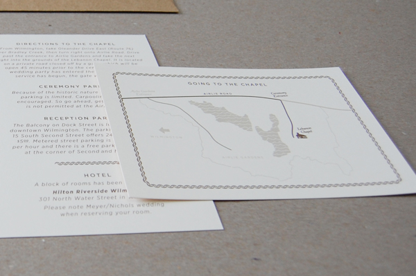 Amanda and Grady Wedding Map Closeup